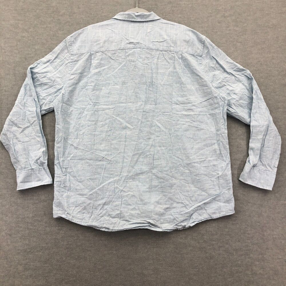 St. John's Bay Button Shirt Mens XXL Linen Blend Slim Fit Striped Long Sleeve - Picture 13 of 16